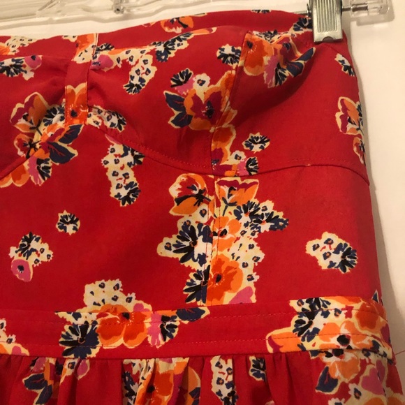 American Eagle Outfitters Dress Floral Strapless - Picture 4 of 6